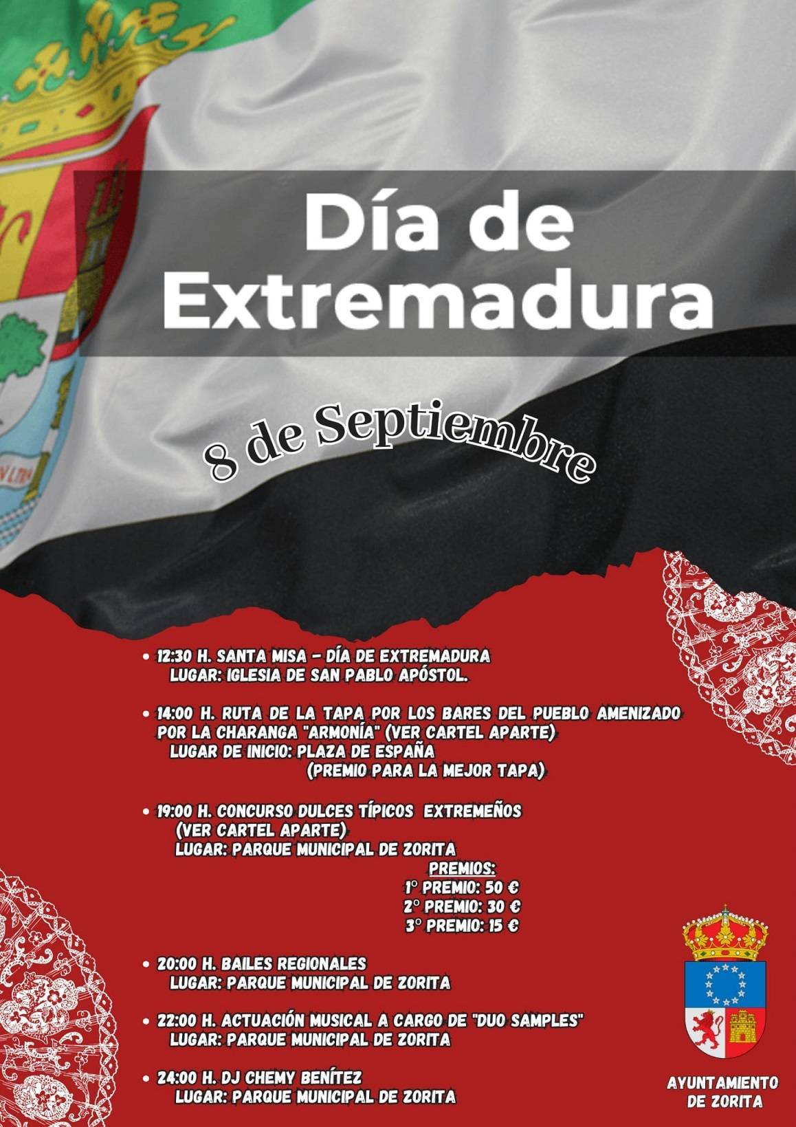 Dia De Extremadura 2023 ▷ Evento: Día de Extremadura (2023) - Zorita (Cáceres) | Cadena Silva