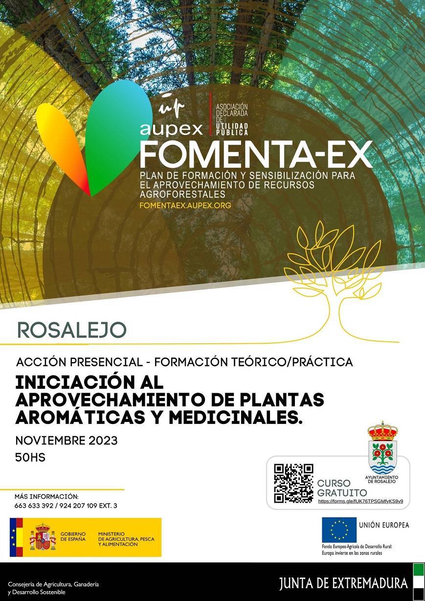 Curso de iniciación al aprovechamiento de plantas aromáticas y medicinales (2023) - Rosalejo (Cáceres)