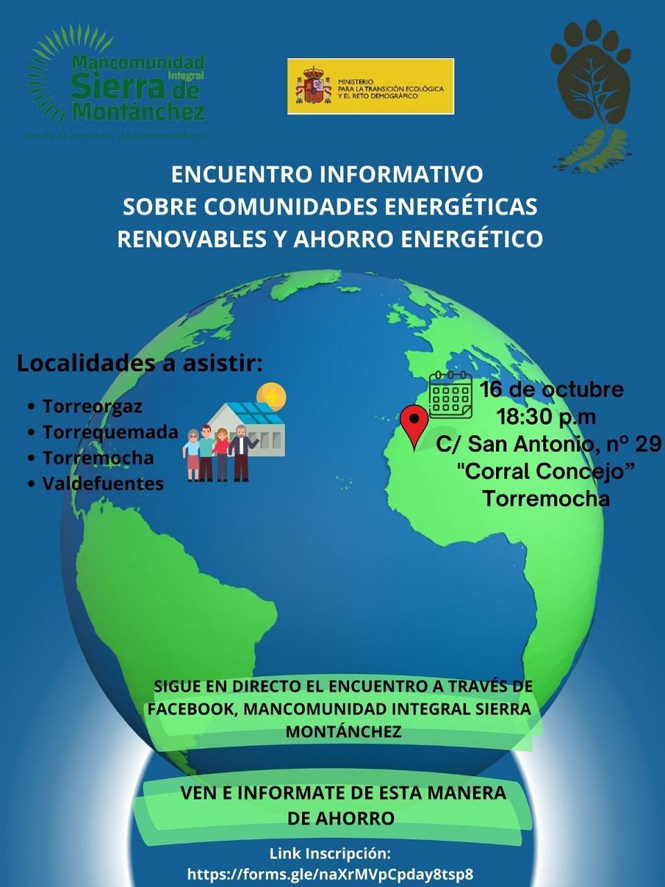 Encuentro informativo sobre comunidades energéticas renovables y ahorro energético (2023) - Torremocha (Cáceres)