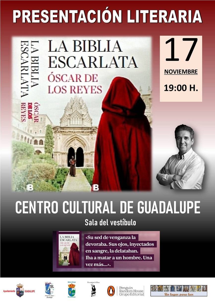 Presentación de la novela 'La Biblia escarlata' (2023) - Guadalupe (Cáceres)