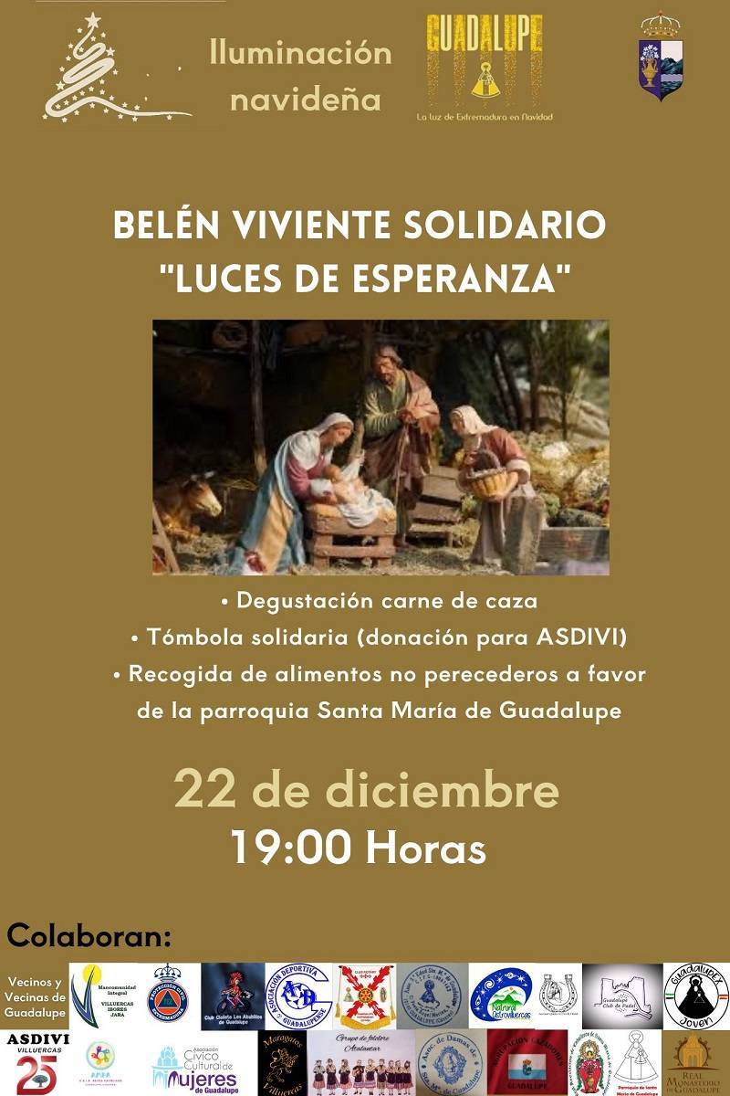 Belén viviente solidario 'Luces de esperanza' (2023) - Guadalupe (Cáceres)
