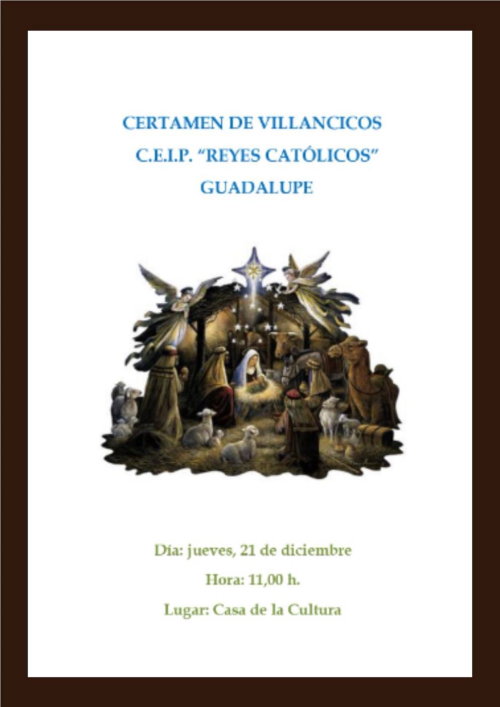 Certamen de villancicos del CEIP Reyes Católicos (2023) - Guadalupe (Cáceres)