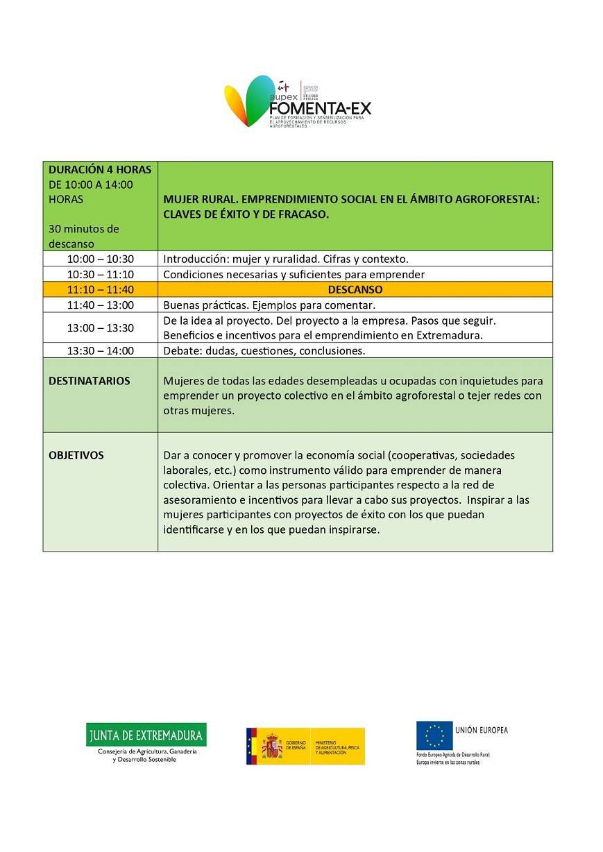 Charla sobre el fomento del emprendimiento social en la mujer rural (2023) - Guadalupe (Cáceres) 2