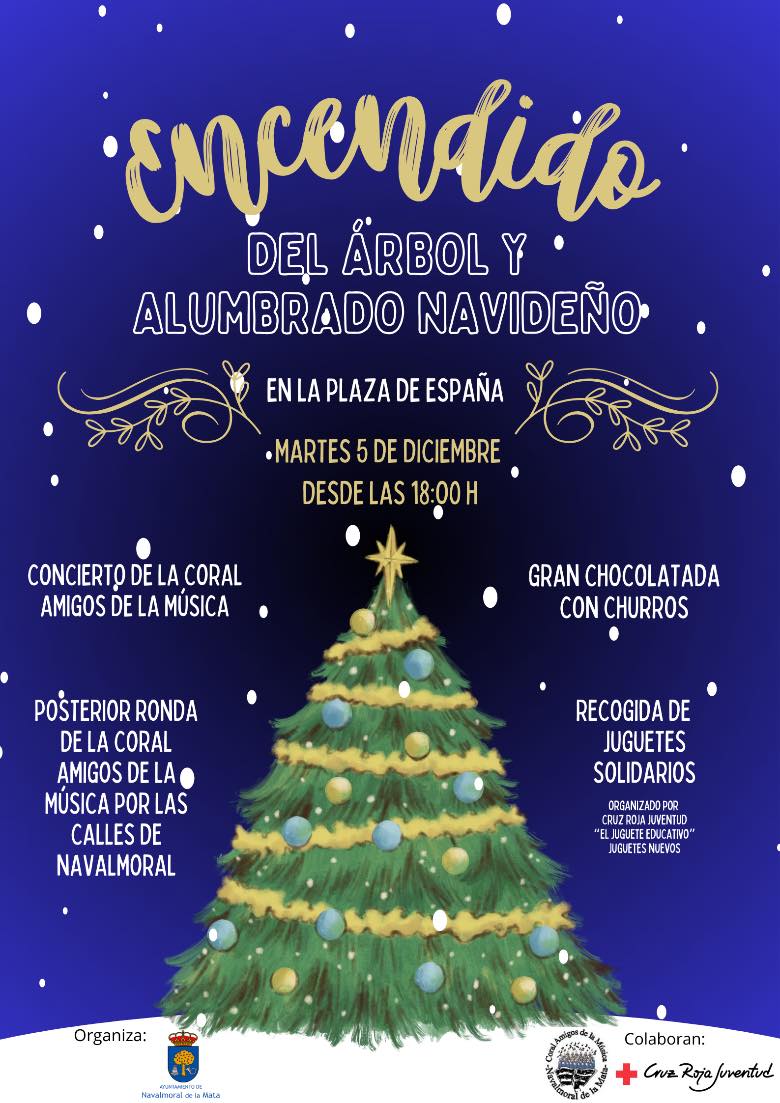 Encendido del árbol y alumbrado navideño (2023) - Navalmoral de la Mata (Cáceres)