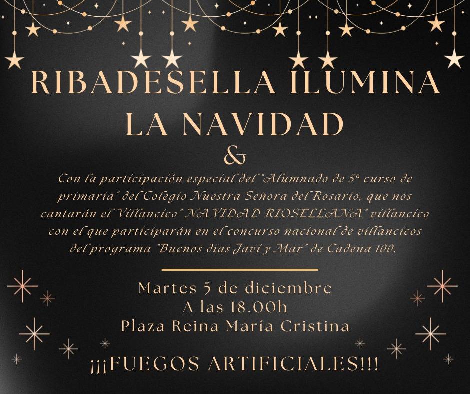 Inauguración del alumbrado navideño (2023) - Ribadesella (Asturias)