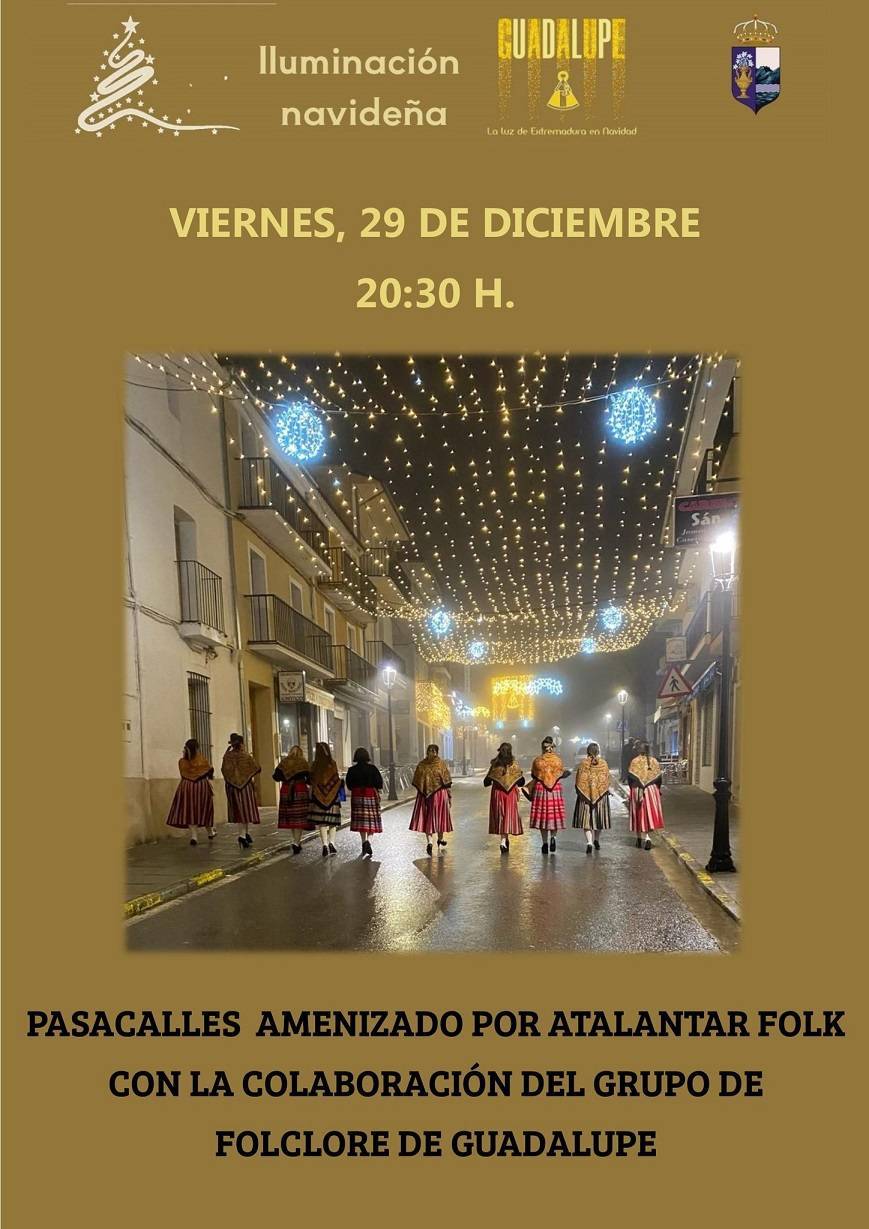 Pasacalles amenizado por Atalantar Folk (2023) - Guadalupe (Cáceres)