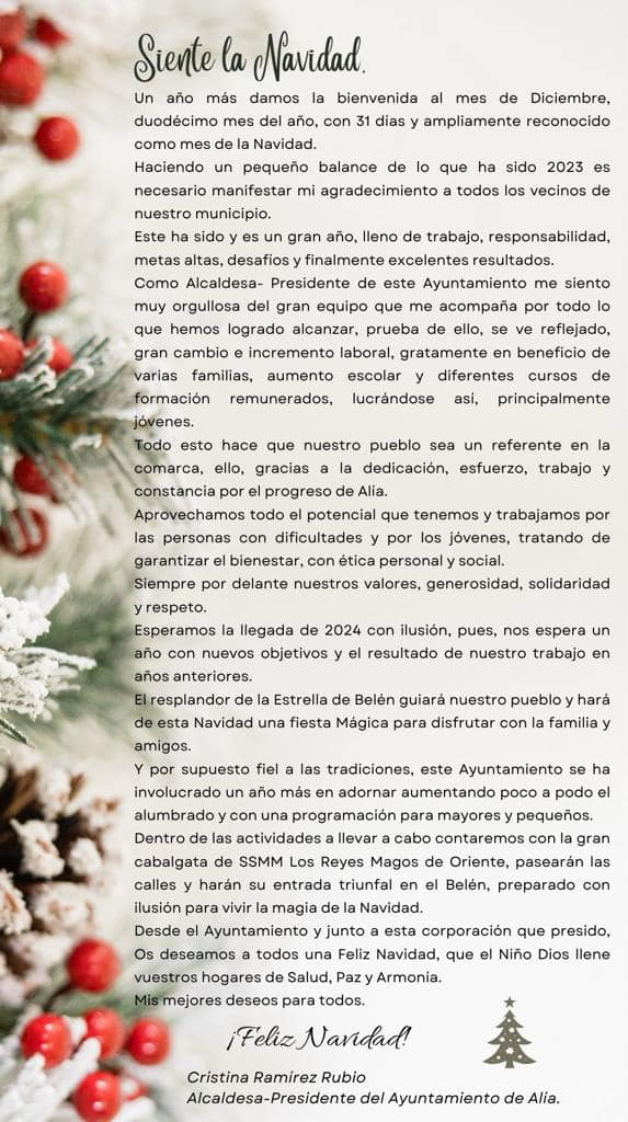 Programa de Navidad (2023) - Alía (Cáceres) 2