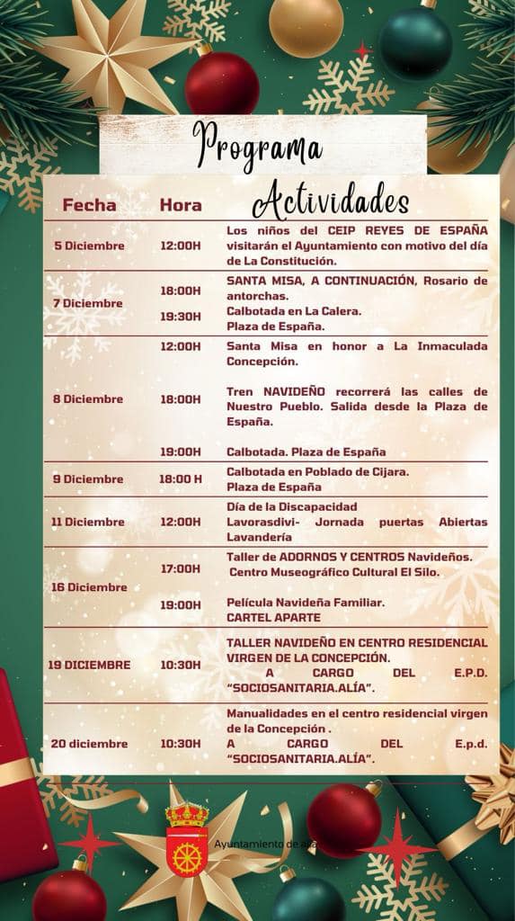 Programa de Navidad (2023) - Alía (Cáceres) 3