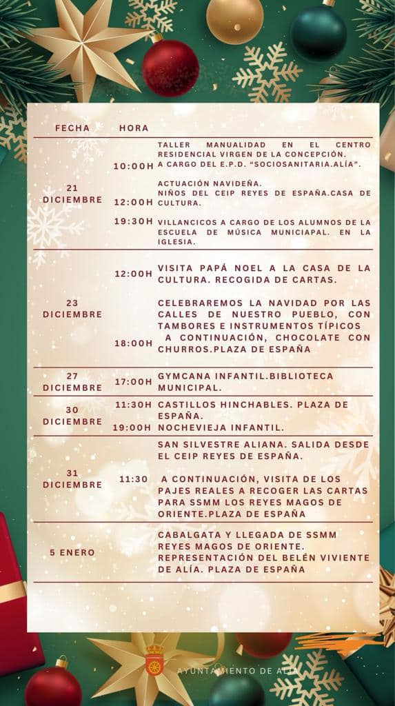 Programa de Navidad (2023) - Alía (Cáceres) 4