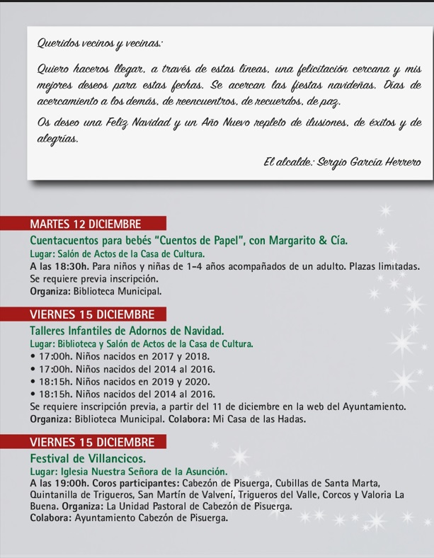 Programación de Navidad (2023-2024) - Cabezón de Pisuerga (Valladolid) 2