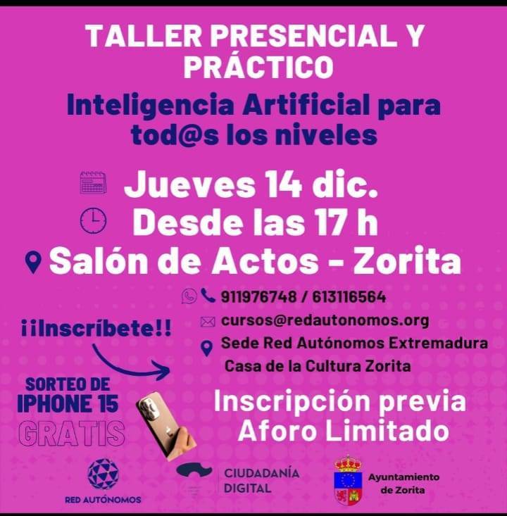 Taller de inteligencia artificial (2023) - Zorita (Cáceres)