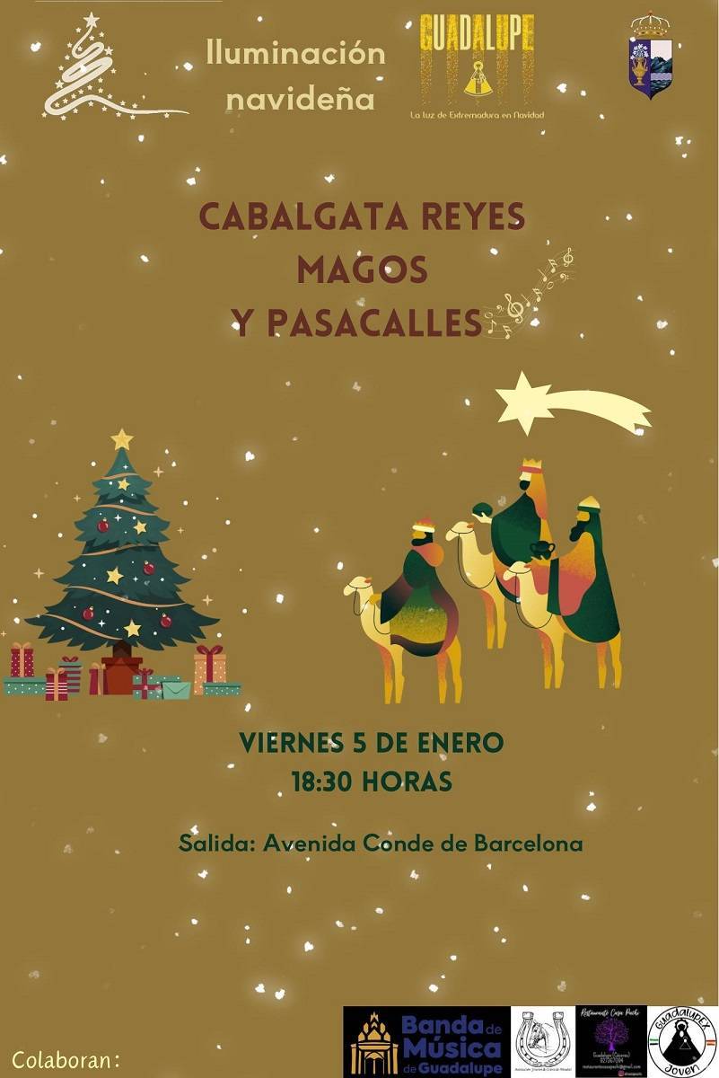 Cabalgata de los Reyes Magos y pasacalles (2024) - Guadalupe (Cáceres)