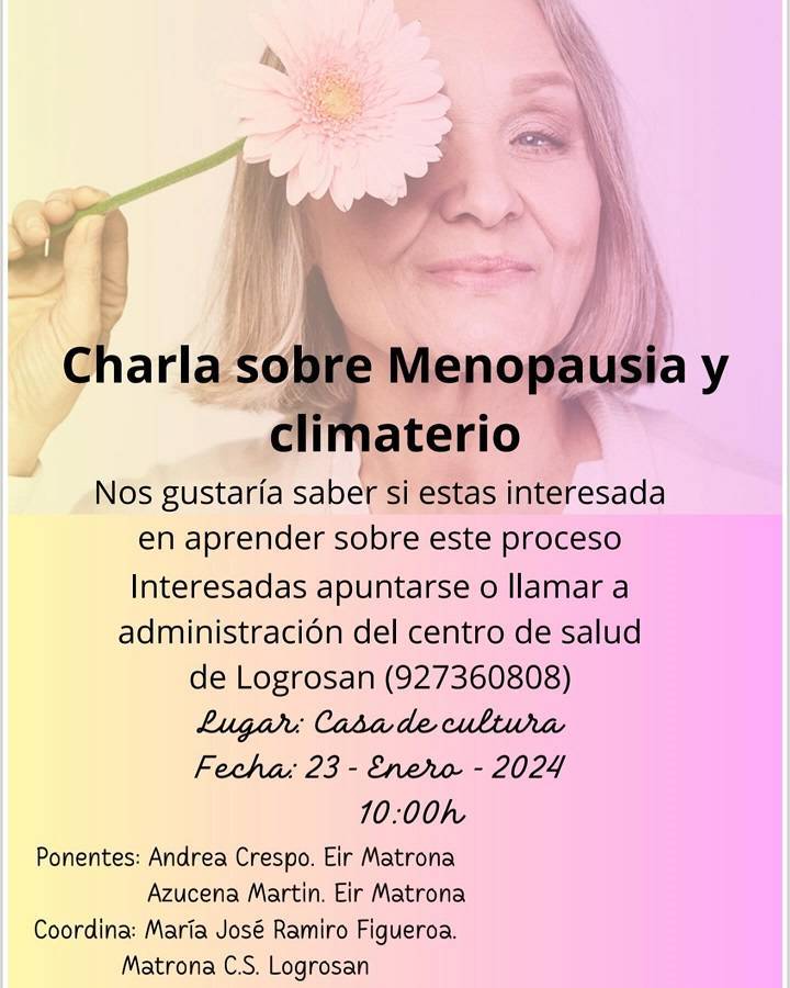 Charla sobre menopausia y climaterio (2024) - Logrosán (Cáceres)