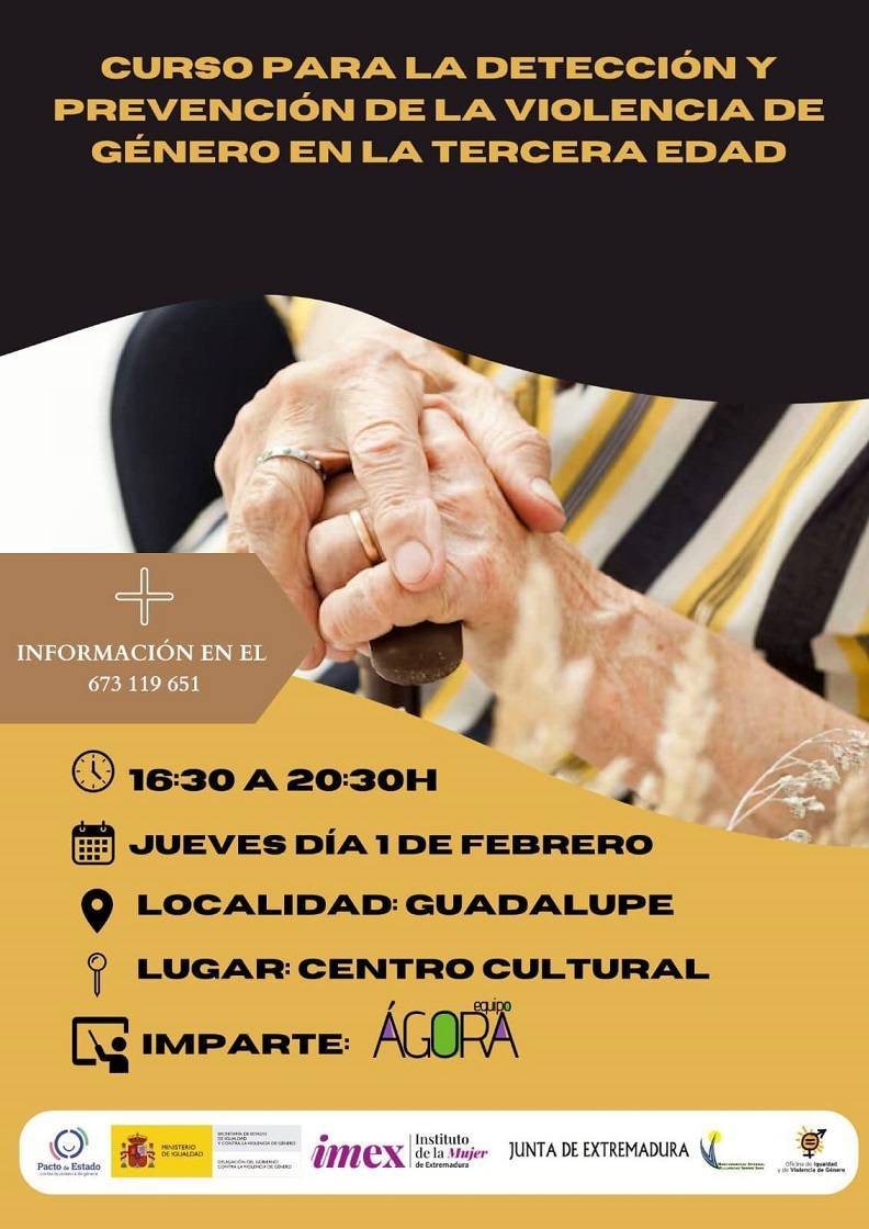 Curso para la detección y prevención de la violencia de género en la tercera edad (2024) - Guadalupe (Cáceres)
