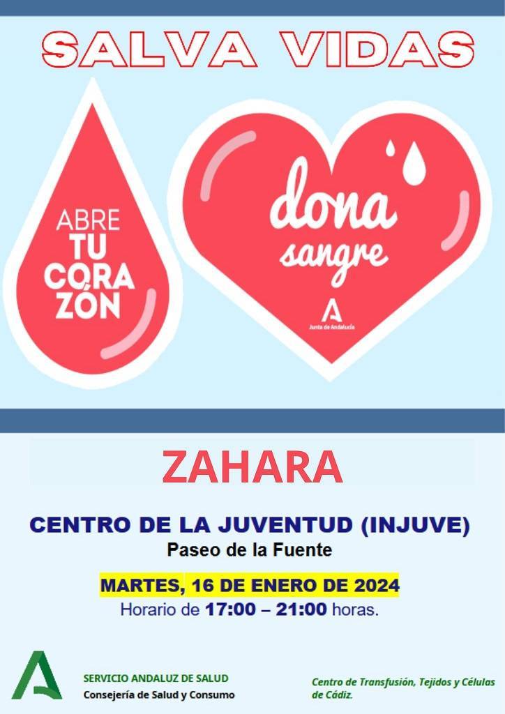 Donación de sangre (enero 2024) - Zahara de la Sierra (Cádiz)