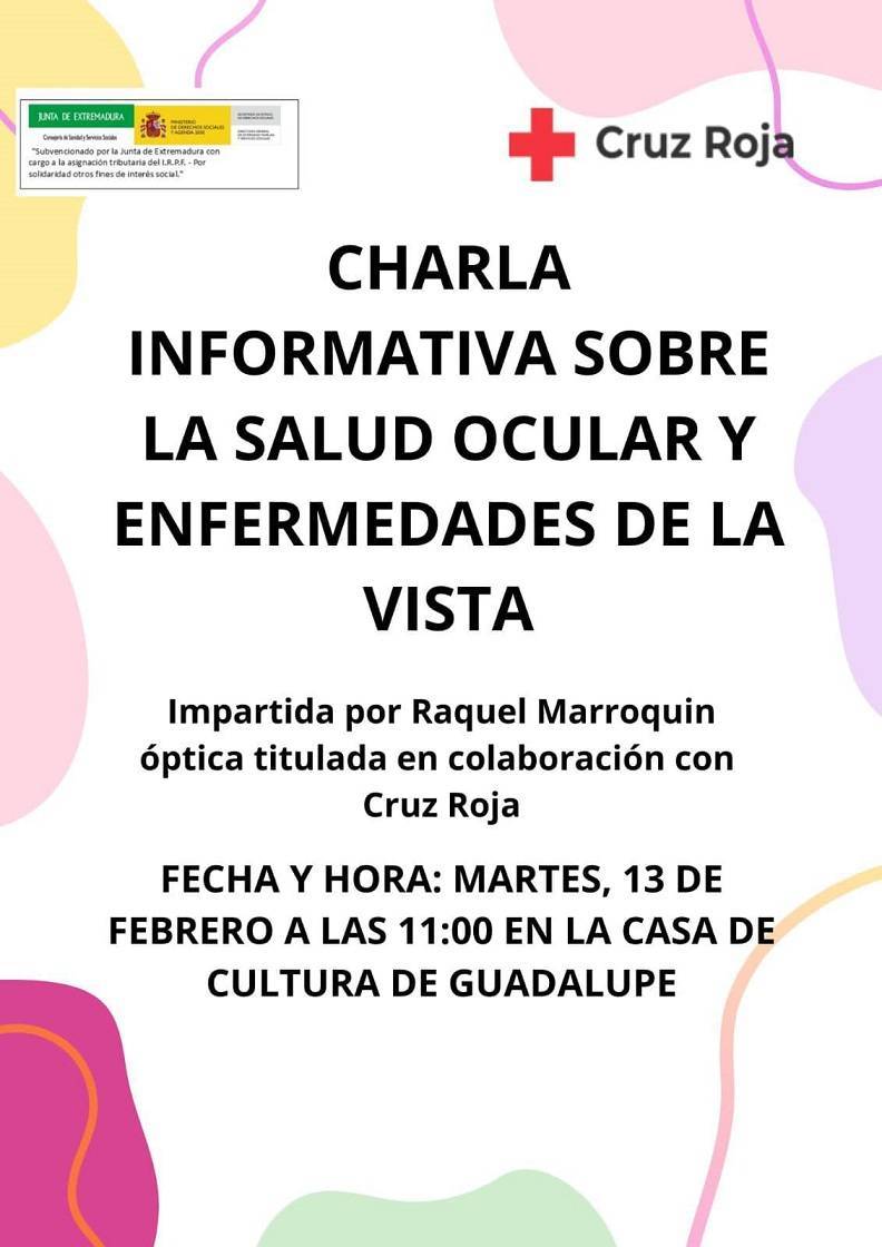 Charla informativa sobre la salud ocular y enfermedades de la vista (2024) - Guadalupe (Cáceres)