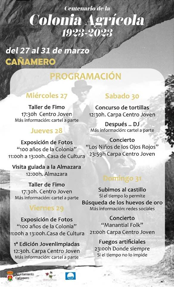 Centenario de la colonia agrícola 1923-2023 - Cañamero (Cáceres)