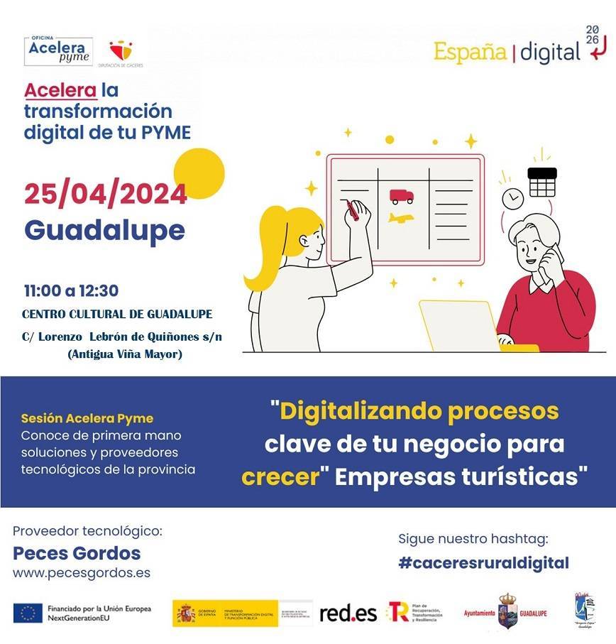 Digitalizando procesos clave de tu negocio para crecer (2024) - Guadalupe (Cáceres)