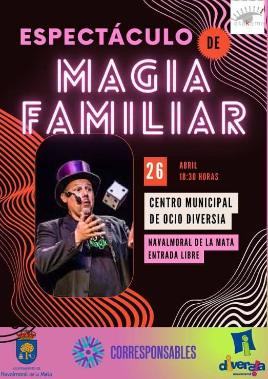 Espectáculo de magia familiar (abril 2024) - Navalmoral de la Mata (Cáceres)