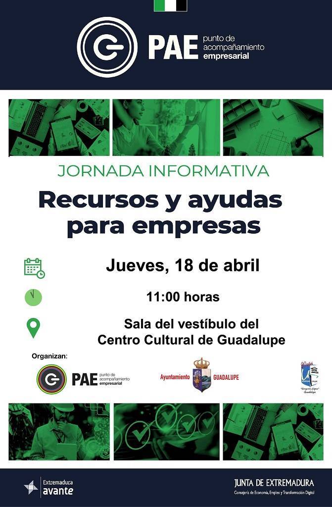 Jornada informativa de recursos y ayudas para empresas (2024) - Guadalupe (Cáceres)