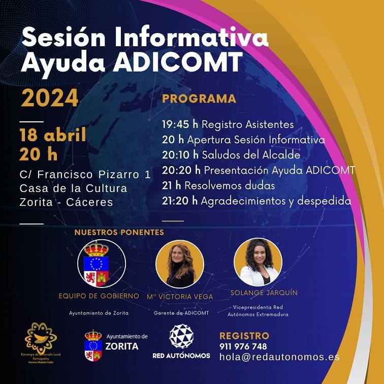 Sesión informativa para la ayuda ADICOMT (2024) - Zorita (Cáceres)