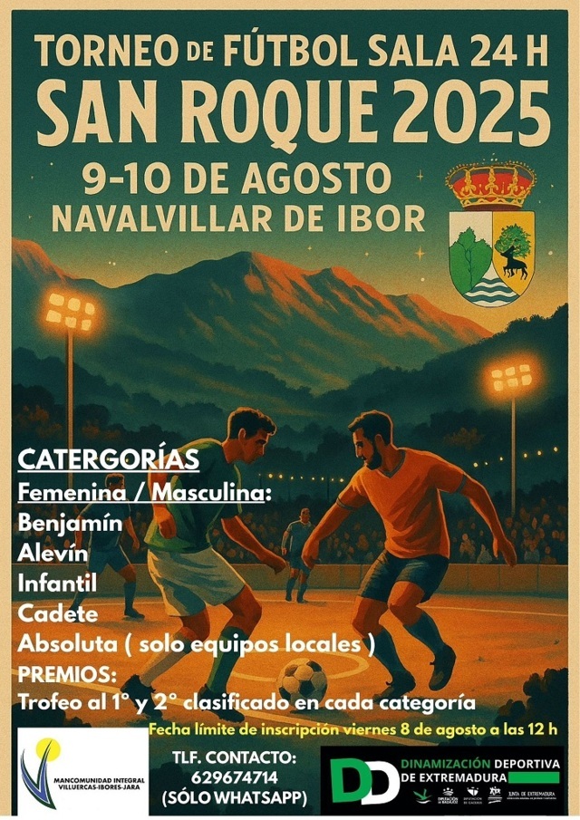 24 horas de fútbol sala San Roque (2025) - Navalvillar de Ibor (Cáceres)
