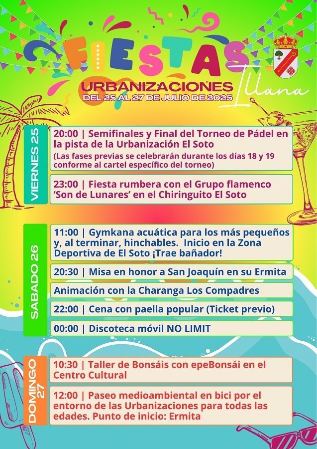 Fiestas de las Urbanizaciones (2025) - Illana (Guadalajara)