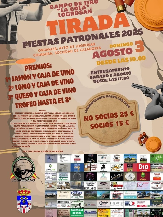 Gran tirada al plato (agosto 2025) - Logrosán (Cáceres)