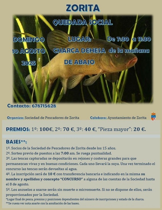 Concurso de pesca para adultos (2025) - Zorita (Cáceres) 1
