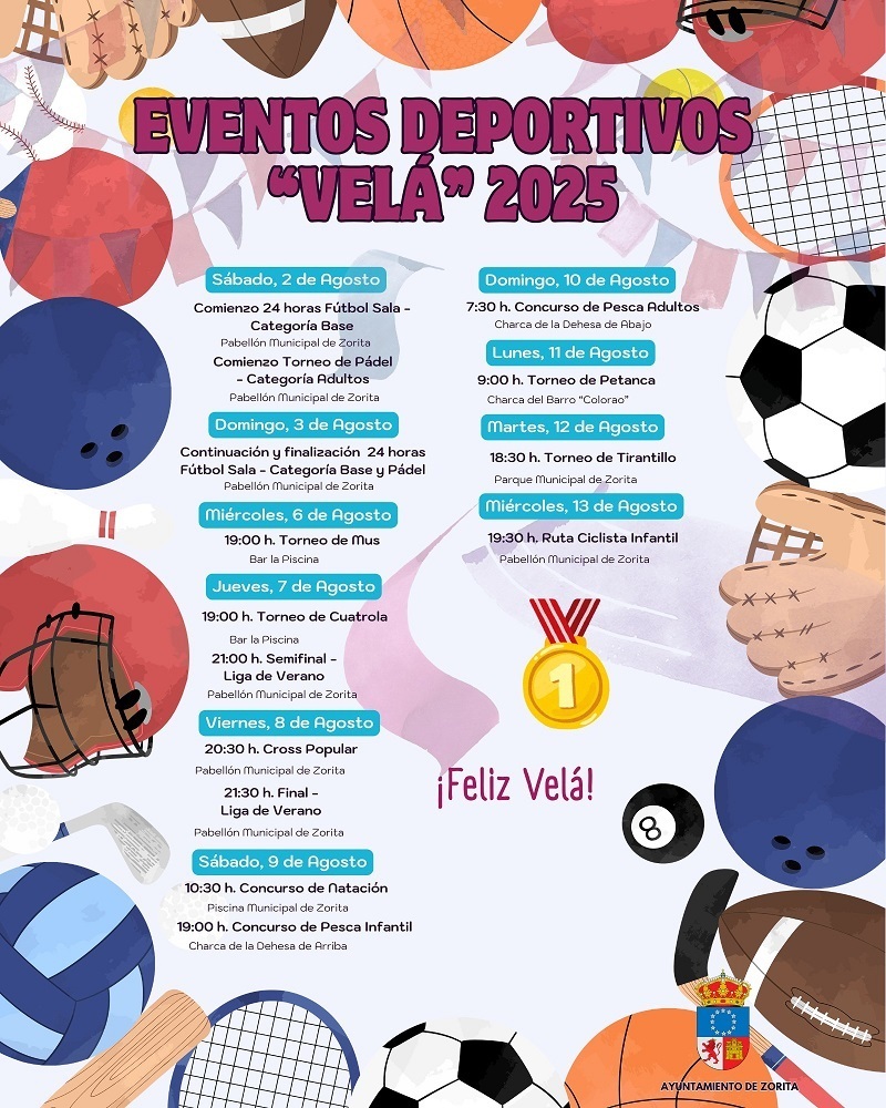 Eventos deportivos Velá (2025) - Zorita (Cáceres)