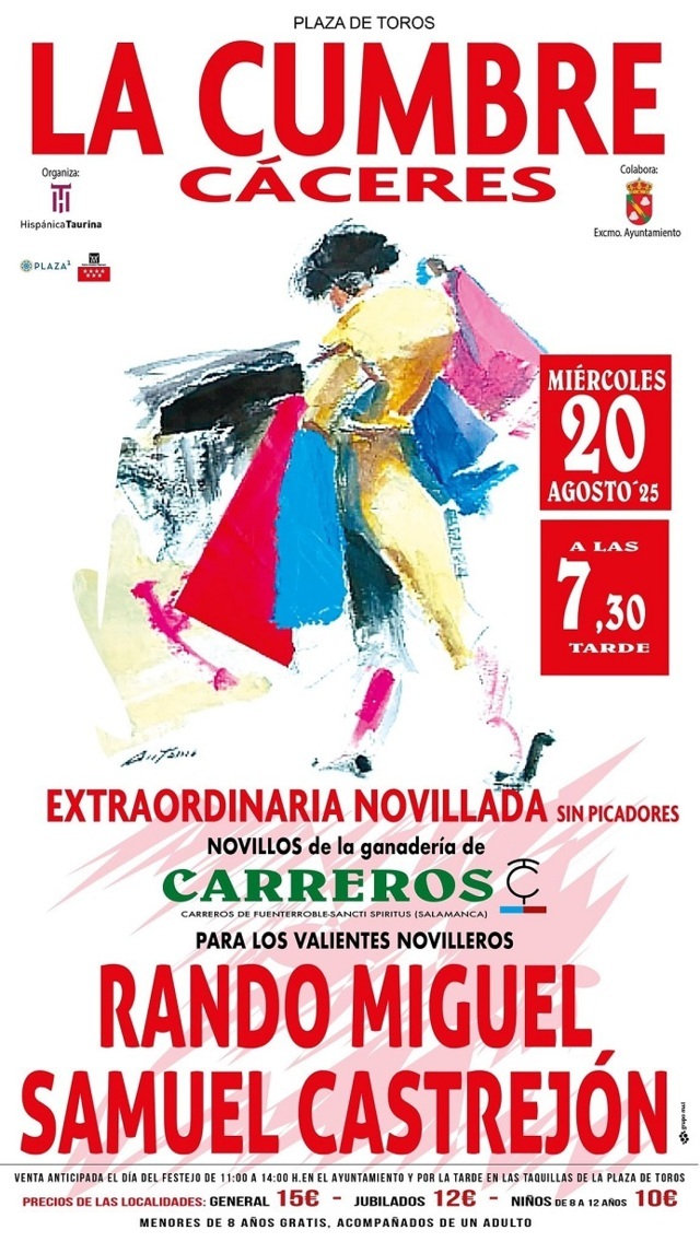 Extraordinaria novillada sin picadores (2025) - La Cumbre (Cáceres)