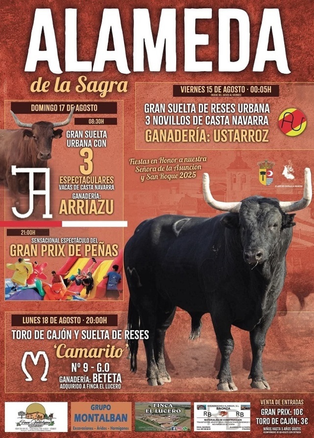 Festejos taurinos (2025) - Alameda de la Sagra (Toledo)