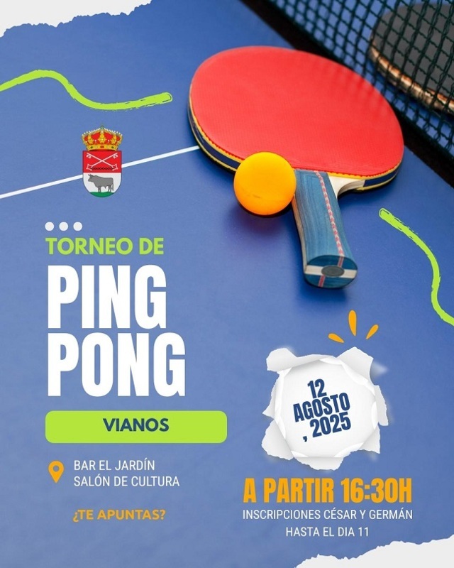 Torneo de ping-pong (2025) - Vianos (Albacete)
