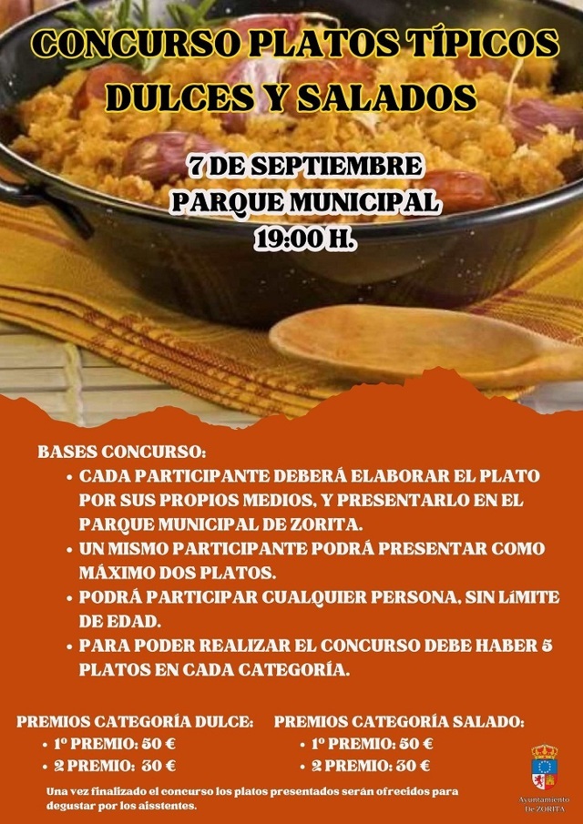 Concurso de platos típicos dulces y salados (2025) - Zorita (Cáceres)