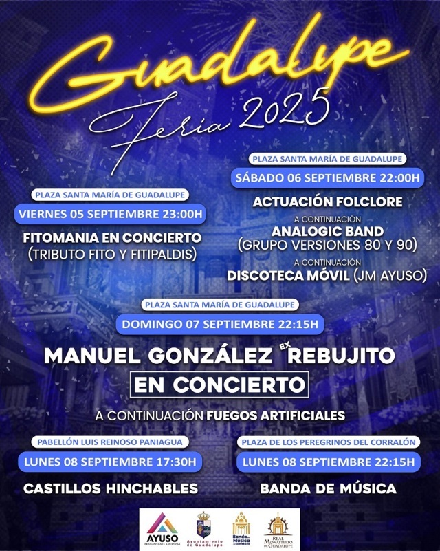 Feria y fiestas (2025) - Guadalupe (Cáceres)