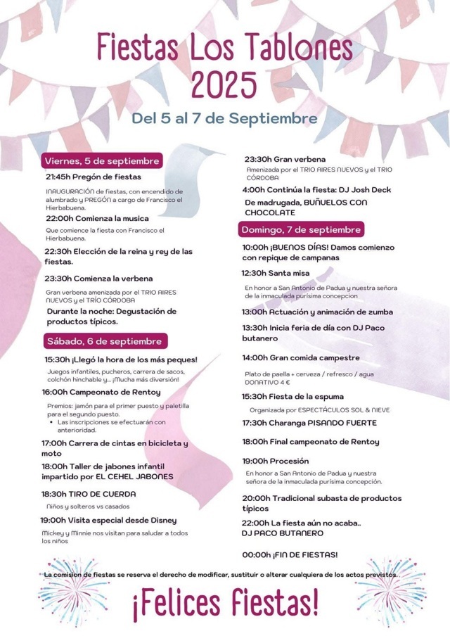 Fiestas de Los Tablones (2025) - Motril (Granada)