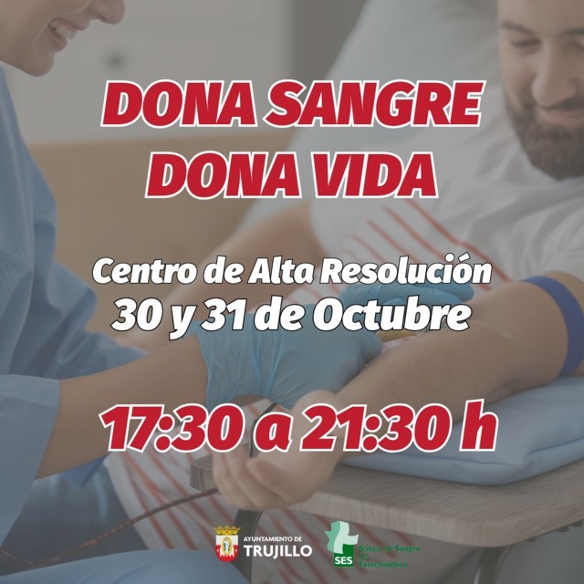 Donación de sangre (octubre 2025) - Trujillo (Cáceres)