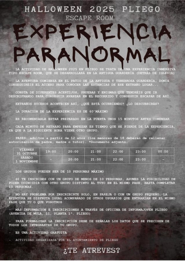 Escape room Halloween (2025) - Pliego (Murcia) 2
