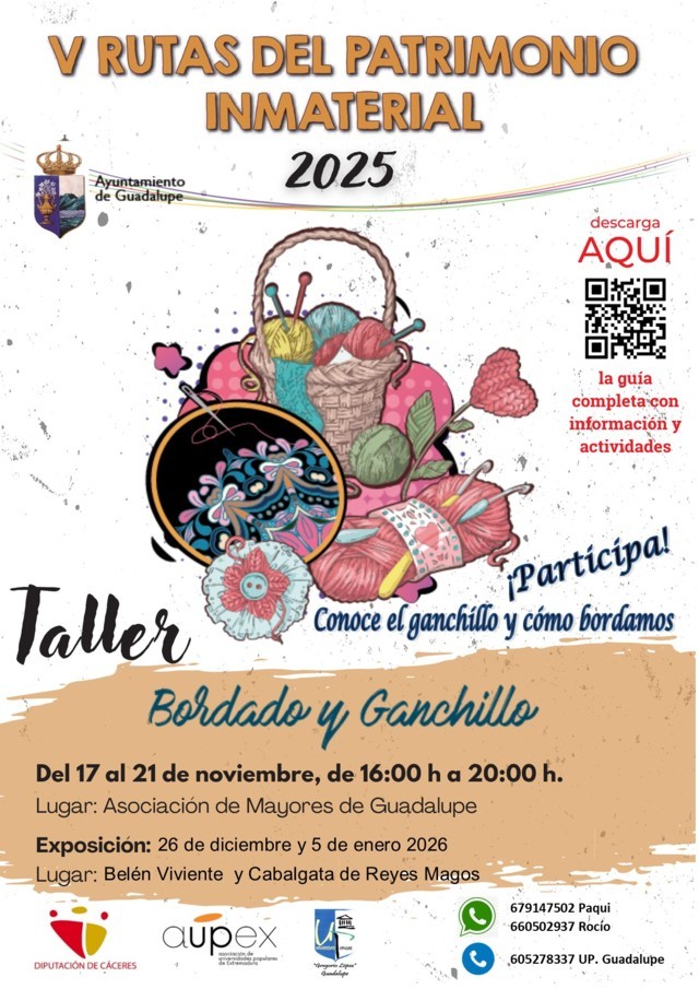 Taller de bordado y ganchillo (2025) - Guadalupe (Cáceres)