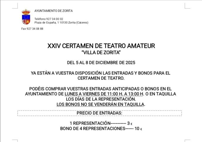XXIV Certamen de Teatro Amateur - Zorita (Cáceres) 3