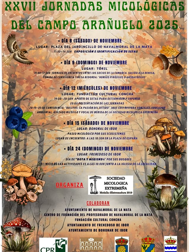 XXVII Jornadas Micológicas del Campo Arañuelo - Bohonal de Ibor (Cáceres)