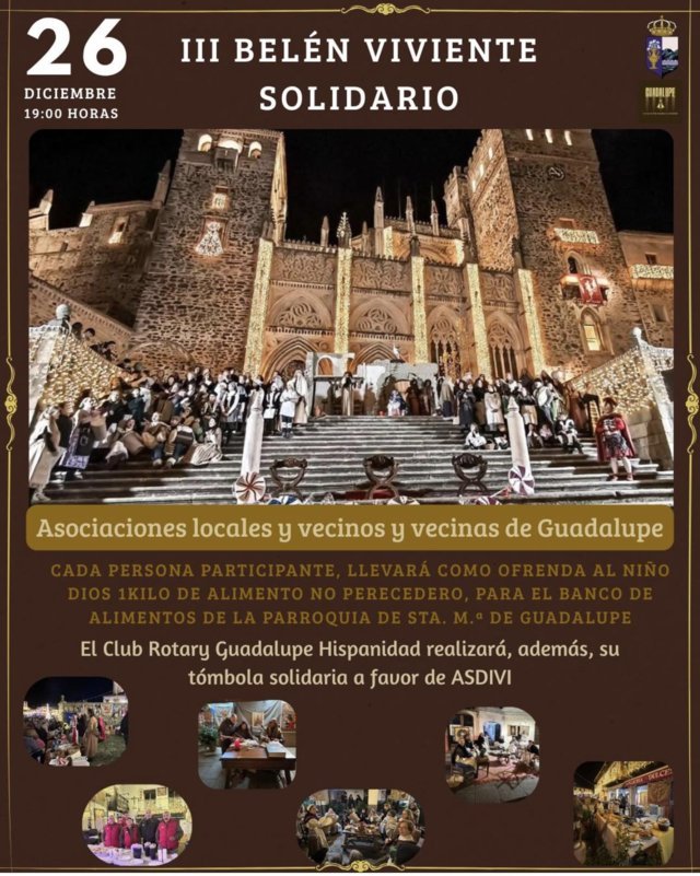 III Belén Viviente Solidario - Guadalupe (Cáceres)