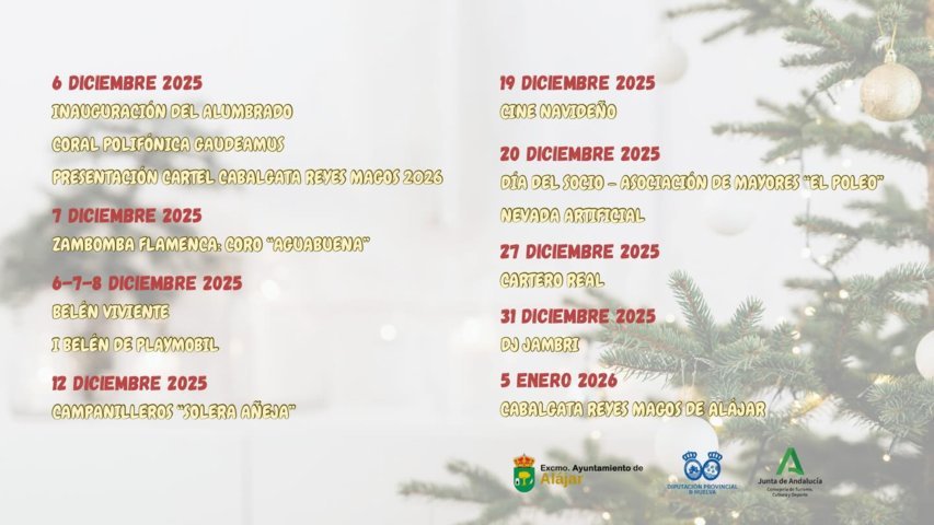 Programa de Navidad (2025) - Alájar (Huelva)