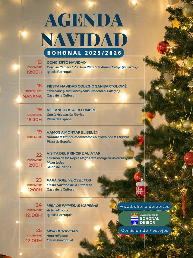 Programa de Navidad (2025) - Bohonal de Ibor (Cáceres)