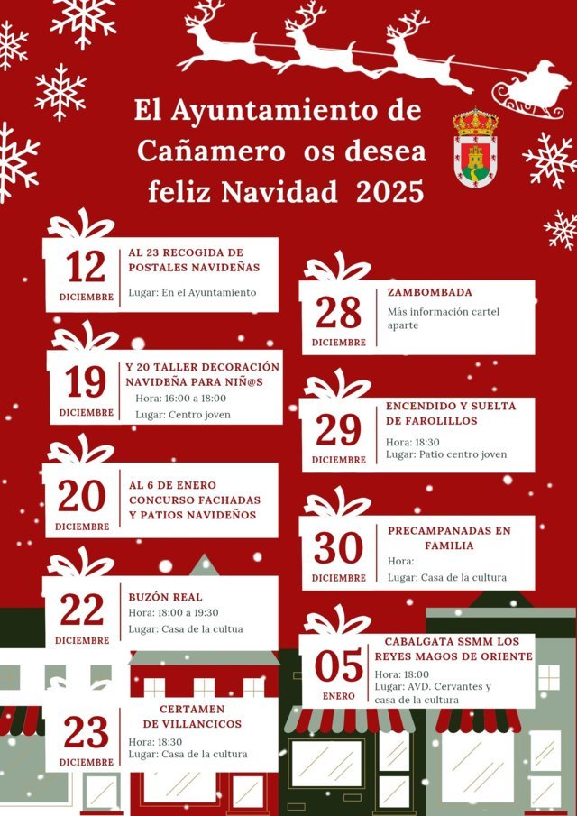 Programa de Navidad (2025) - Cañamero (Cáceres)