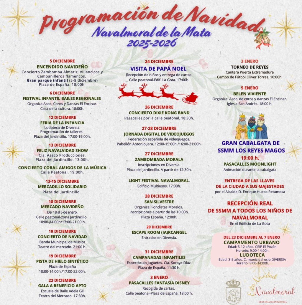 Programa de Navidad (2025) - Navalmoral de la Mata (Cáceres)