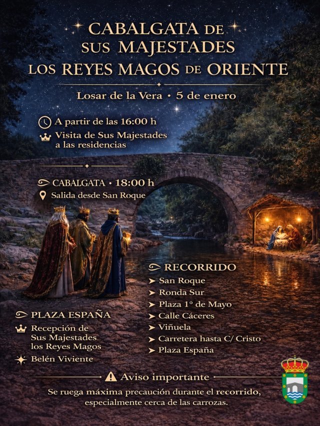 Cabalgata de los Reyes Magos (2026) - Losar de la Vera (Cáceres)
