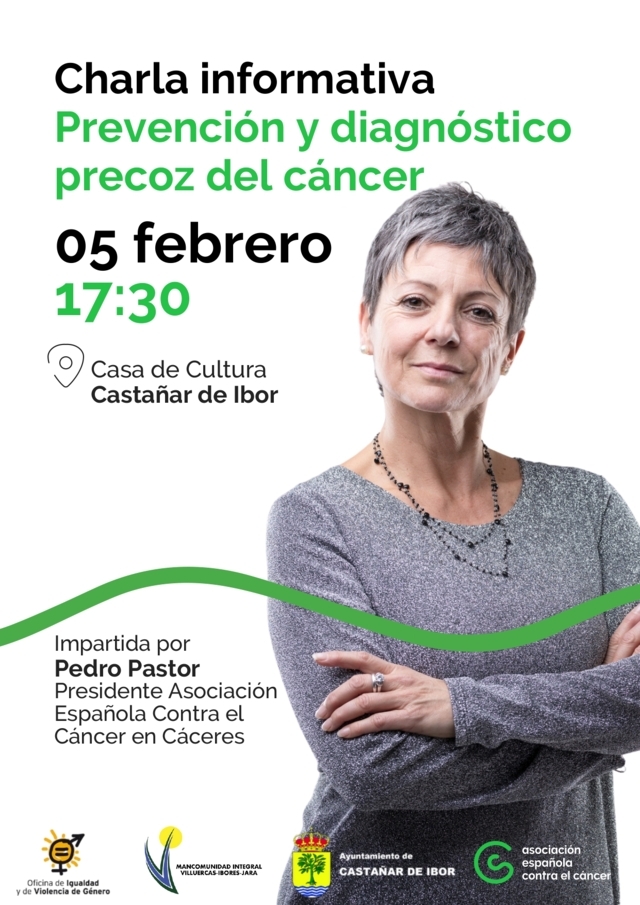 Charla informativa sobre la prevención y diagnóstico precoz del cáncer (2026) - Castañar de Ibor (Cáceres)