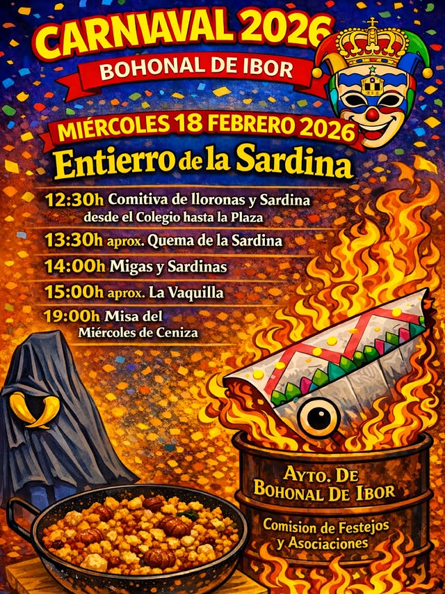 Entierro de la sardina (2026) - Bohonal de Ibor (Cáceres)
