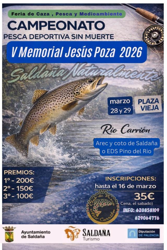 Campeonato de pesca deportiva sin muerte (2026) - Saldaña (Palencia)